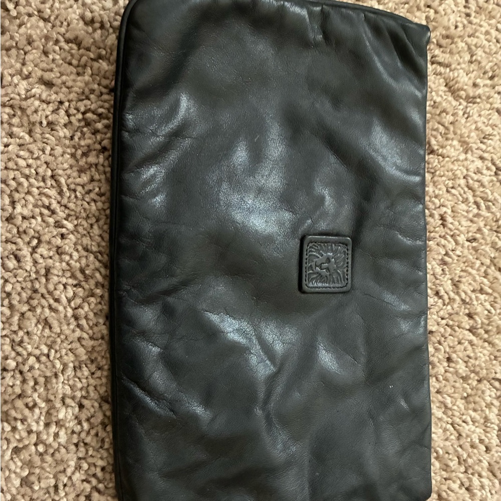 Black Leather Ladies Clutch
